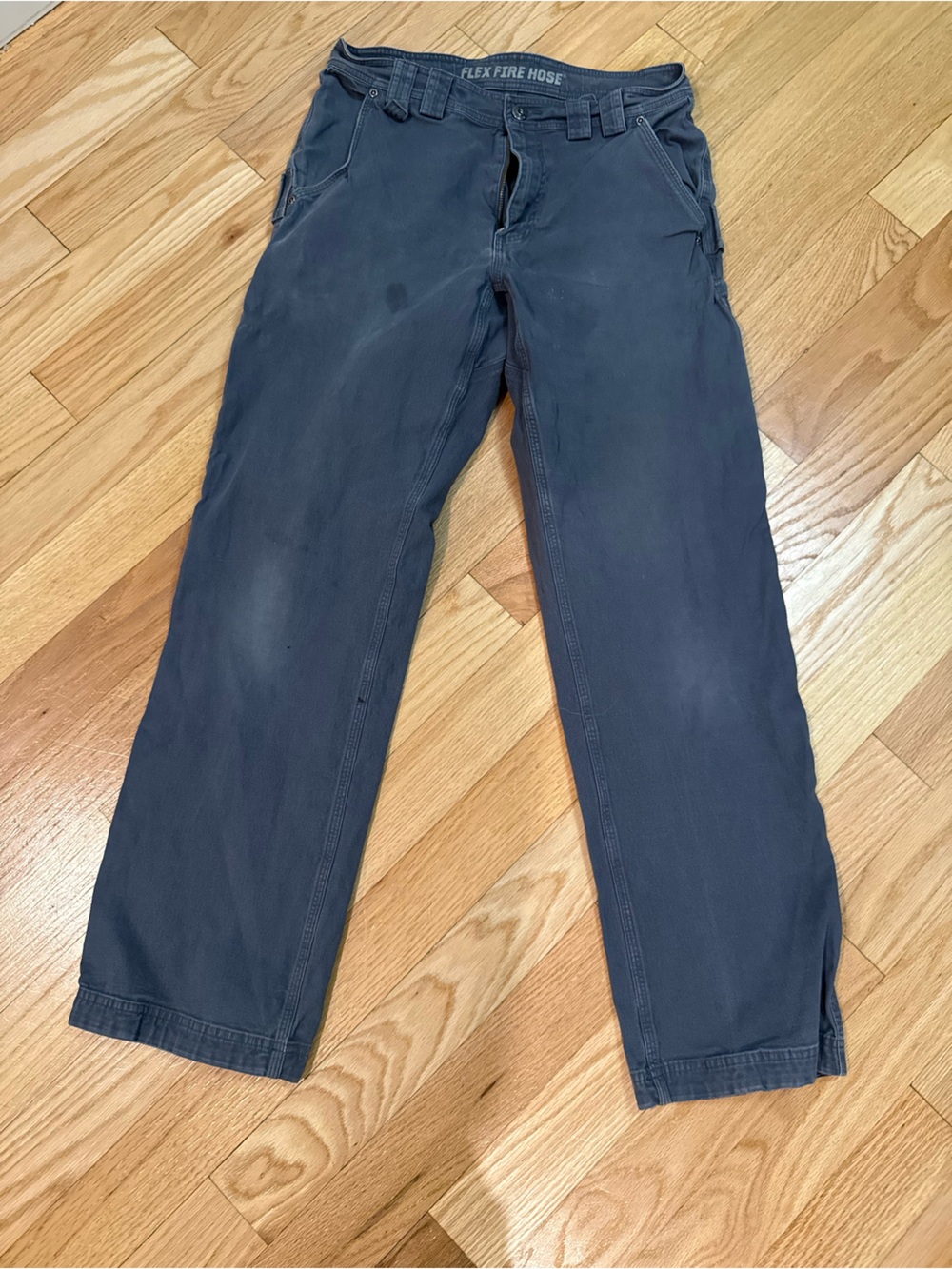 Duluth Trading Co Navy Flex Fire Hose Relaxed Chinos